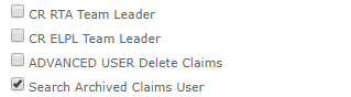 Search archived claims